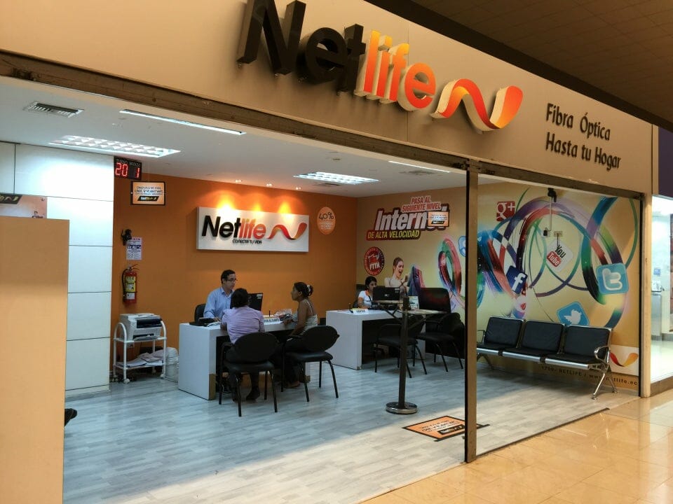 Netlife principal empresa proveedora de servicios de internet en Ecuador